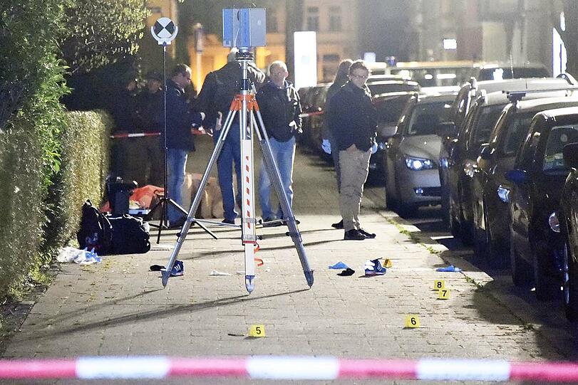 Die Polizei sichert Spuren