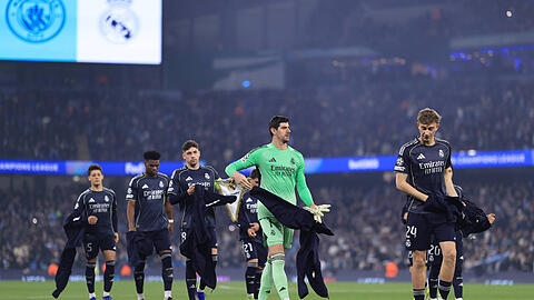 Real Madrids Torh&uuml;ter Thibaut Courtois wird wohl beide Spiele gegen den FC Bayern verpassen.