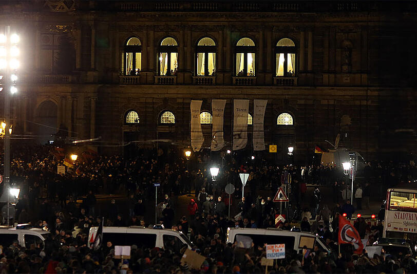 Pegida steht für "Patriotische Europäer gegen die Islamisierung des Abendlandes".