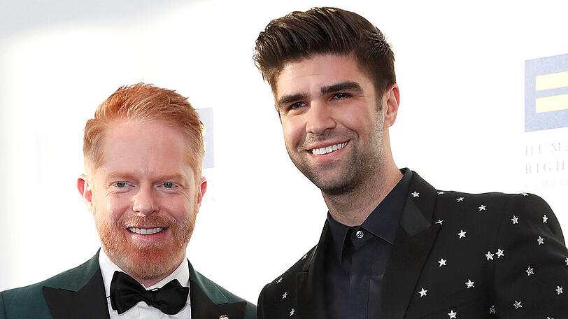 Jesse Tyler Ferguson und Justin Mikita bei einem gemeinsamen Auftritt in Los Angeles