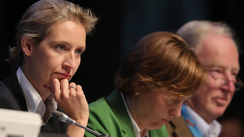 Unerwünscht in Augsburger Hotel: Alice Weidel, Beatrix von Storch und Alexander Gauland.