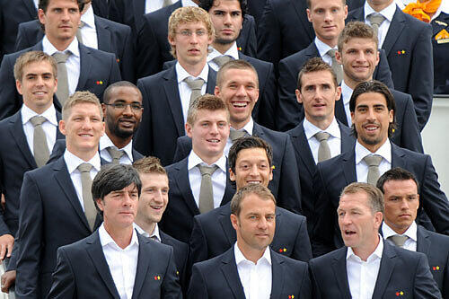 Das bunte Team der deutschen Mannschaft