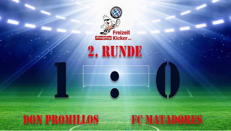 Don Promillos gewinnt gegen den FC Matadores mit 1:0. Don Promillos gewinnt gegen den FC Matadores mit 1:0.