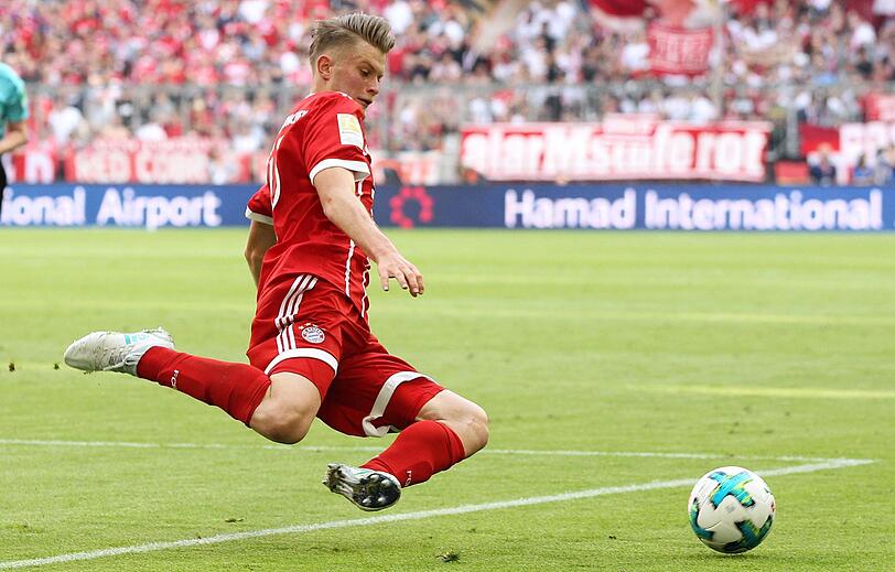 Lars Lukas Mai bei seinem zweiten Bundesligaspiel gegen Eintracht Frankfurt im April 2018.