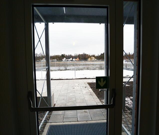 Die Flüchtlingsunterkunft in Lochhausen.