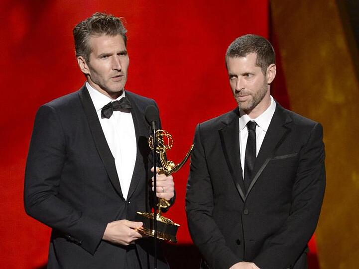 David Benioff (l) und D.B. Weiss sprechen über ihre vollen Terminkalender.