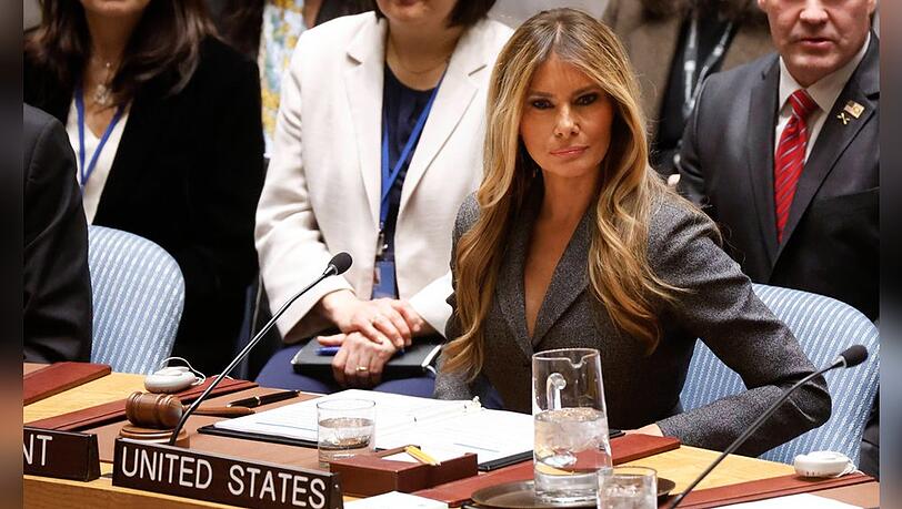 Melania Trump bei ihrer Rede vor dem UN-Sicherheitsrat. Melania Trump bei ihrer Rede vor dem UN-Sicherheitsrat.