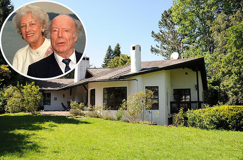 Zu kaufen: Heinz (&dagger; 92) und Hertha (&dagger; 93) Rühmanns Villa in Berg am Starnberger See.