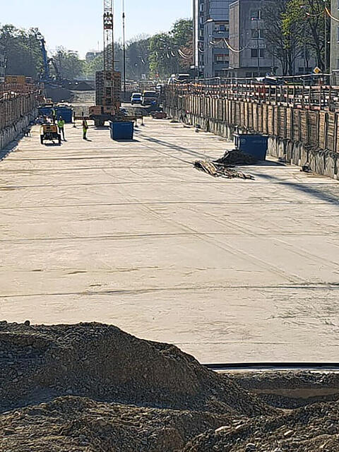 Die U5-Baustelle in Laim.