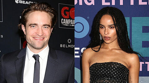 Stehen für "The Batman" gemeinsam vor der Kamera: Robert Pattinson und Zoë Kravitz