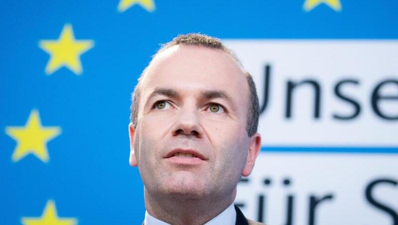 EVP-Spitzenkandidat Manfred Weber Ende März während einer Pressekonferenz in Berlin. EVP-Spitzenkandidat Manfred Weber Ende März während einer Pressekonferenz in Berlin.