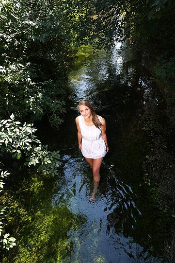 Mal eben fürs Foto in den Bach springen? Kein Problem.