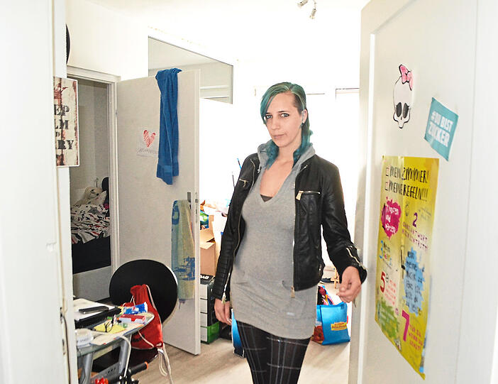 36 Zimmer befinden sich im Grünen Haus. In Sabrina F.s Fall übernimmt das Jobcenter die Kosten für die Miete.