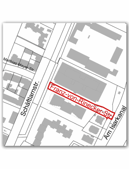 Hier verläuft die Franz-von-Rinecker-Straße.