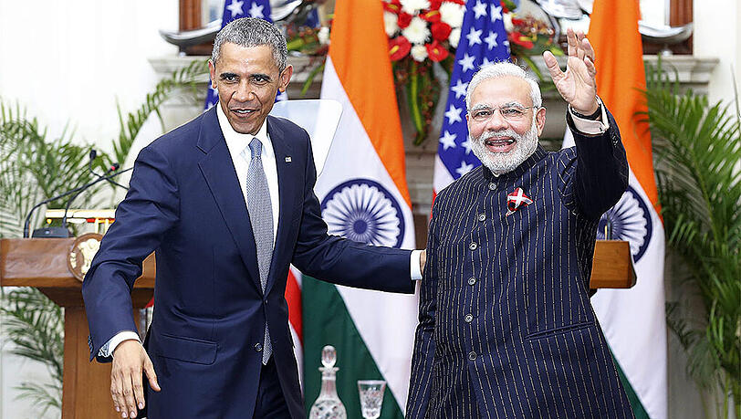 Barack Obama traf auch auf den indischen Premier Narendra Modi. Barack Obama traf auch auf den indischen Premier Narendra Modi.