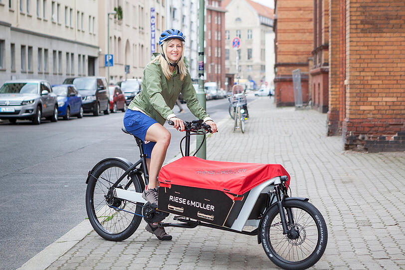 Keine Last mit der Last: Die Packesel fahren jetzt auch mit elektrischer Unterstützung. Hier das neue Packster vom Weiterstädter Hersteller Riese&Müller.