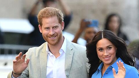 Prinz Harry und seine Frau Meghan 2019 in Kapstadt.