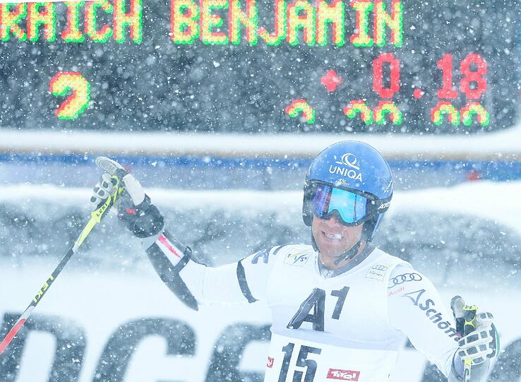 Der Österreicher Benjamin Raich haderte wie auch die deutschen Teilnehmer mit den widrigen Bedingungen am Rettenbachferner.