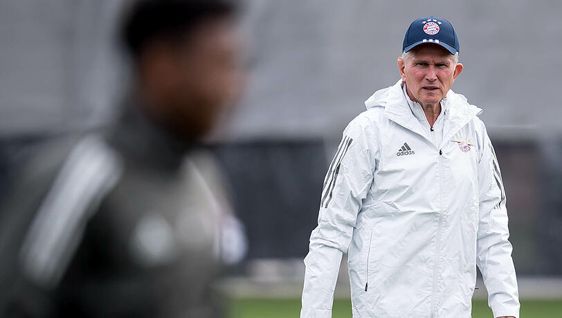 Bayern-Trainer Jupp Heynckes beim Abschlusstraining am Dienstag. Bayern-Trainer Jupp Heynckes beim Abschlusstraining am Dienstag.