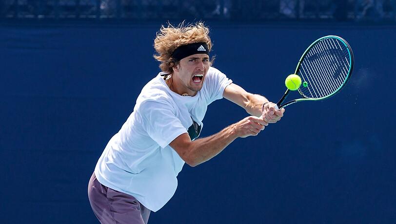 Alexander Zverev beim Training.