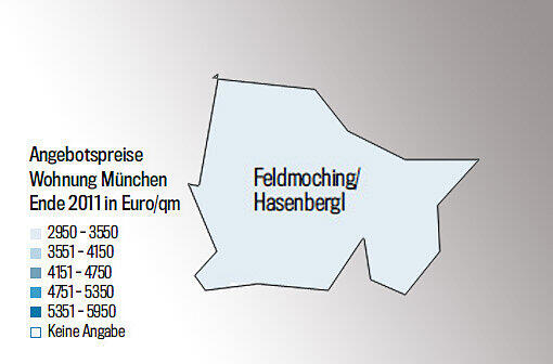 Die Quadratmeterpreise in den Stadtvierteln. Je dunkler das blau, desto teurer die Wohnungen. Alles unter 4000 Euro ist heute günstig. Checken Sie Ihr Viertel. Einfach weiterklicken!