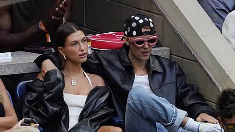Hailey und Justin Bieber bei den US Open.