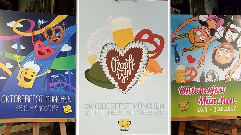 Die ersten drei Plätze des Plakatwettbewerbs 2017.