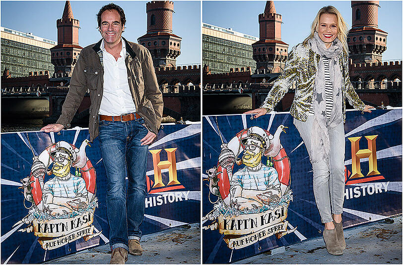 Tommi Ohrner und Nova Meierhenrich bei der &bdquo;Käpt&rsquo;n Kasi&ldquo;-Premiere in Berin.