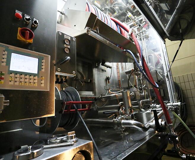 So sieht es im Innern eines Tanklasters aus. Stolze 12.000 Liter Bier passen in eine Wagenladung.