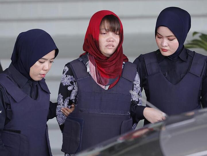 Der Vietnamesin Doan Thi Huong (M) droht wegen mutmaßlichen Mordes an Kim Jong Nam die Todesstrafe.