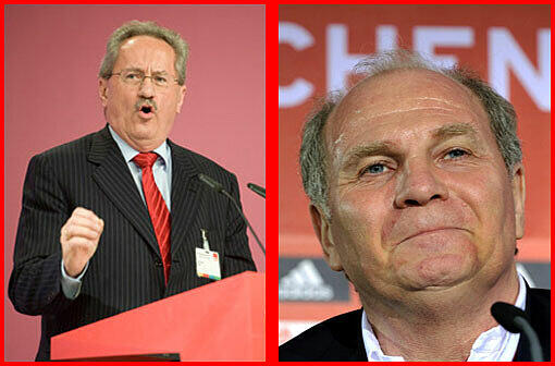 Münchens Oberbürgermeister Christian Ude und Bayern-Präsident Uli Hoeneß gelten gemeinhin nicht als beste Freunde. Doch im Konflikt mit Fifa-Boss Sepp Blatter stützt Ude den Bayern-Präsidenten.