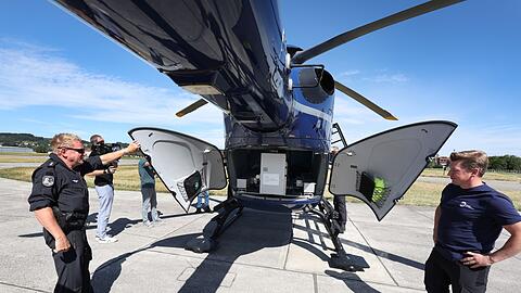 Die Hubschrauber der Bundespolizei werden im Ernstfall mit speziellen Strahlenmesssystemen ausgestattet.
