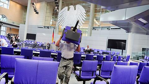 Der Plenarsaal des Bundestags.