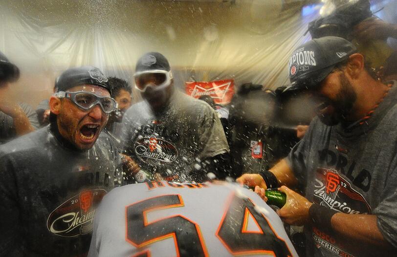 Jubel in San Francisco: Die Giants haben in der Nacht auf Montag zum siebten Mal die World Series gewonnen.
