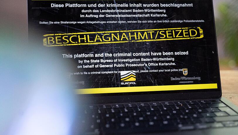 Wenn man die Adresse der beschlagnahmten Internetseiten eingibt, erscheint ein Sicherstellungsbanner der Behörden. (Archivbild)
