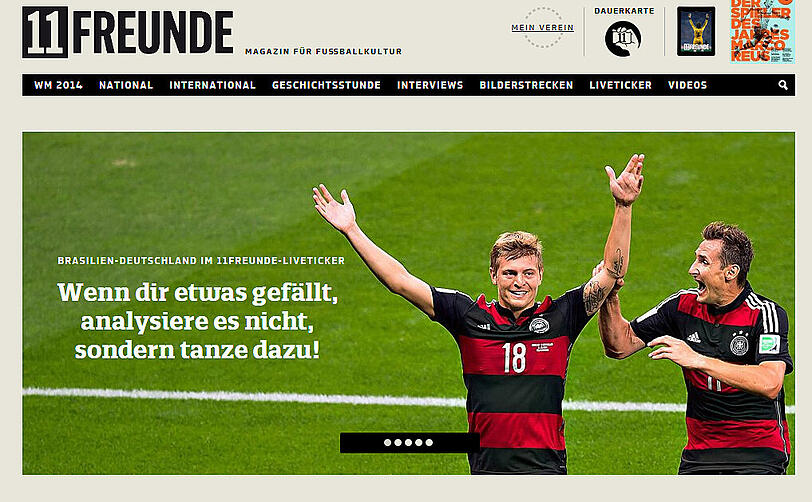 Das Fußballportal 11freunde.de
