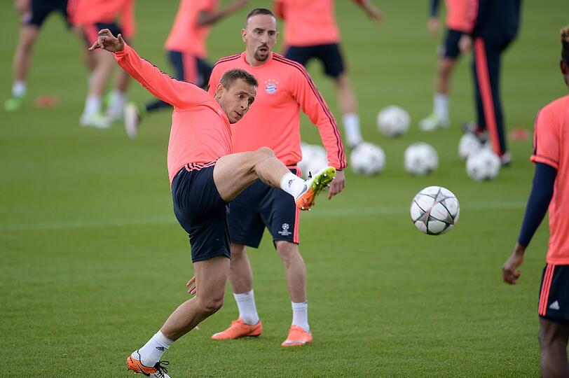 Die Bilder vom Abschlusstraining vor dem Atlético-Spiel.