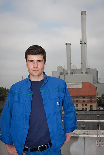 Er ist nach der Ausbildung bei den SWM geblieben: Florian Steininger.