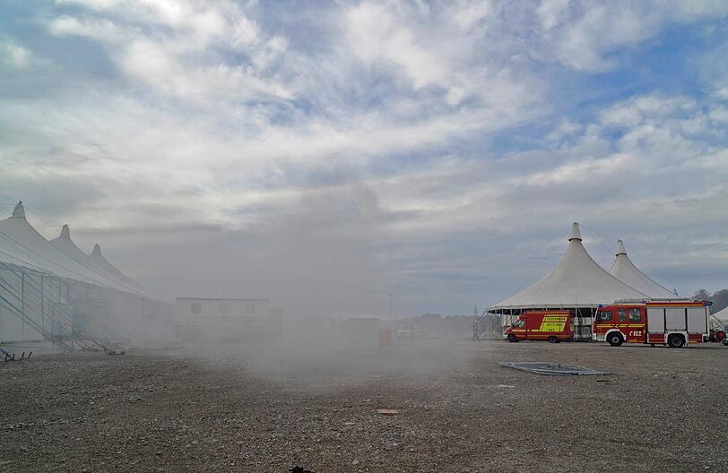 Brand auf dem Tollwoodgelände.