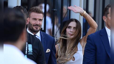 David und Victoria Beckham beim WM-Finale am vergangenen Sonntag.