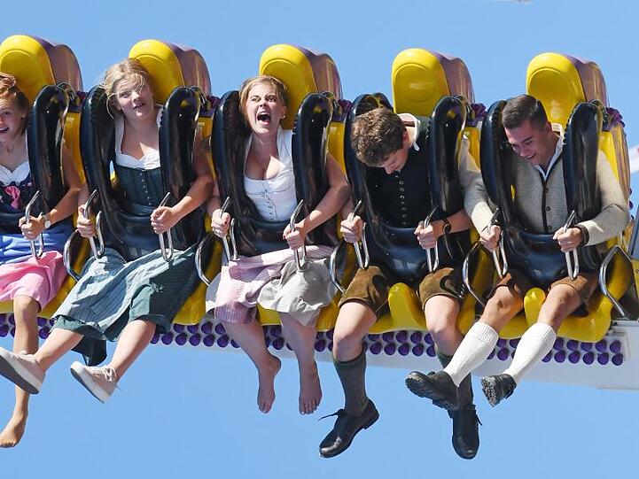 Abheben beim Oktoberfest.