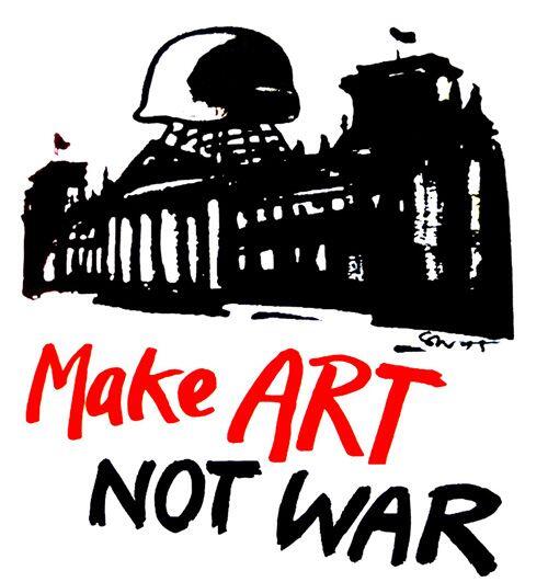 Grafiken, Zeichnungen und Plakate gegen den Krieg sind bei der Ausstellung im Eine-Welt-Haus zu sehen.