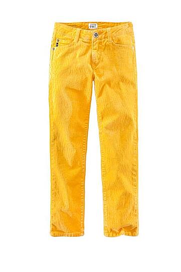 Gelbe Cordhose für modische Jungs von ARMANI JUNIOR.