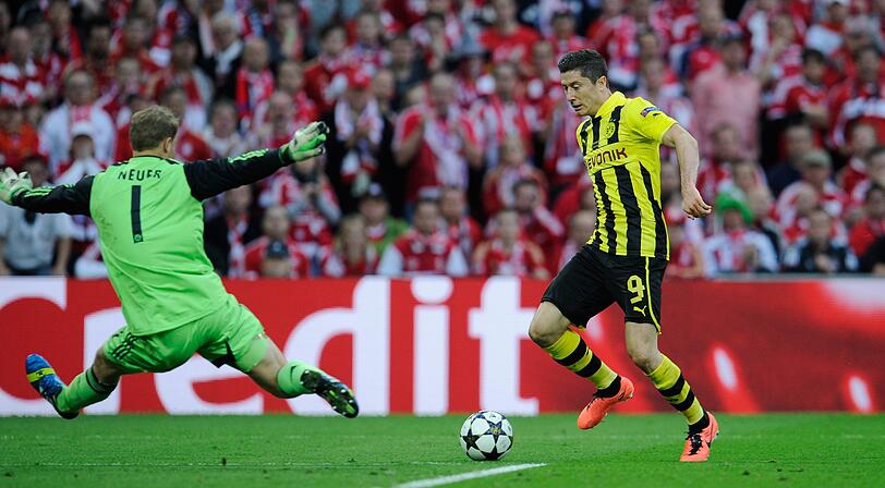 Robert Lewandowski scheiterte 2013 im Finale gegen die Bayern.