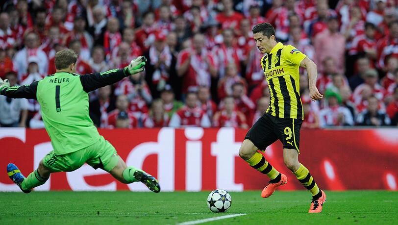 Robert Lewandowski scheiterte 2013 im Finale gegen die Bayern. Robert Lewandowski scheiterte 2013 im Finale gegen die Bayern.