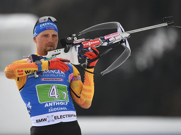 Ist als Ersatzmann zur Biathlon-WM gekommen: Erik Lesser beim Anschiessen.
