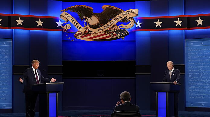 Insgesamt wird es drei TV-Duelle zwischen Trump (l.) und Biden geben.