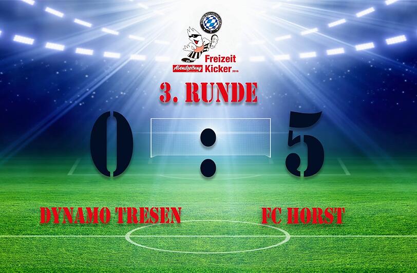 Der FC Horst gewann die Partie gegen Dynamo Tresen.