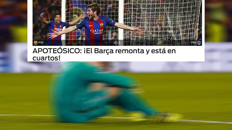 sport.es (Spanien): "Grandios! Barça ist zurück und im Viertelfinale!"