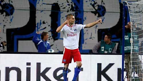 Mladen Petric: so jubelte er über sein Tor. Mladen Petric: so jubelte er über sein Tor.